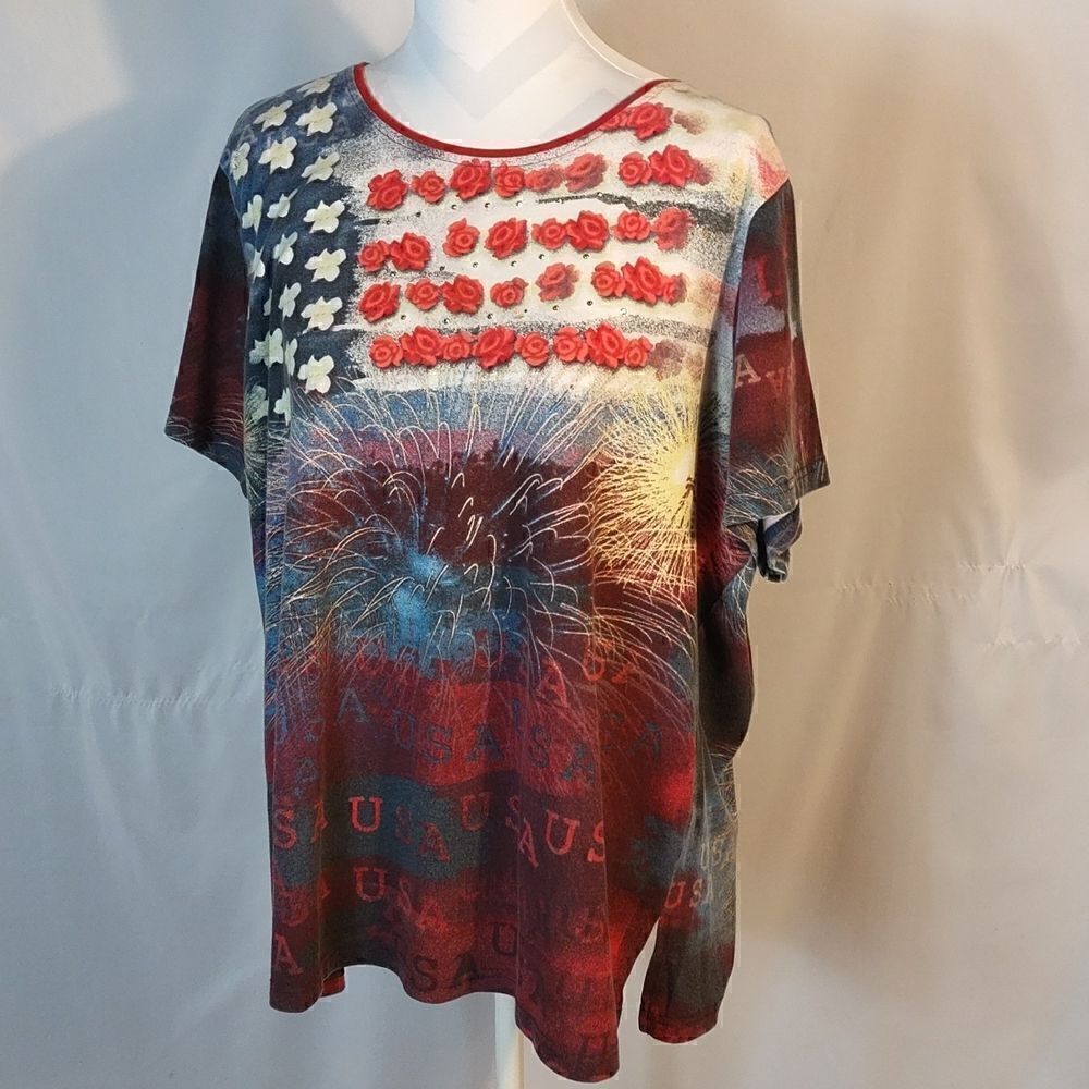 Jason Maxwell "Patriotic" Sequined Tee